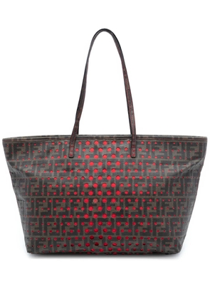 Fendi Pre-Owned 2010-2025 Medium Zucca Perforated Coated Canvas Roll tote bag - Brown