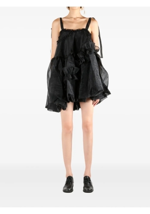 Cecilie Bahnsen Cristina ruffled tie-strap mini dress - Black
