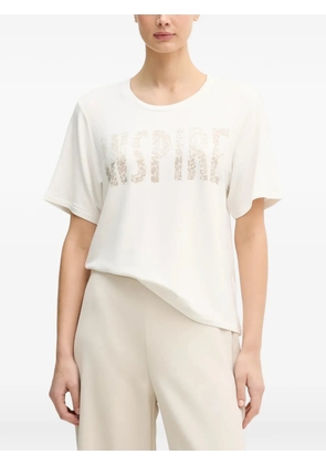 Joseph Ribkoff embellished-graphic T-shirt - White