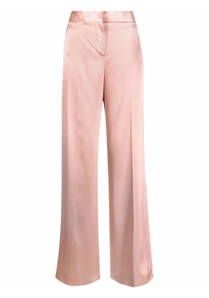 Alexander McQueen satin-effect wide-leg trousers - Pink