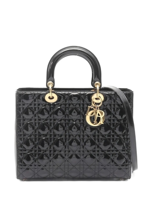 Christian Dior Pre-Owned large 2010s Lady Dior Canage tote bag - Black