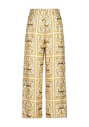 PAULA Croco Houndstooth check trousers - Neutrals