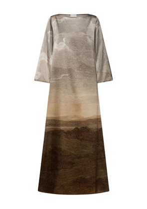 Pierre-Louis Mascia abstract-pattern maxi dress - Neutrals