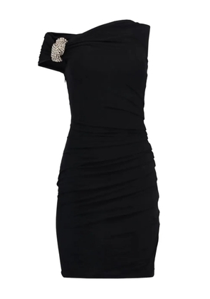 Alexander McQueen crystal-knot asymmetric minidress - Black