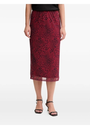 Marc Aurel patterned midi skirt - Red