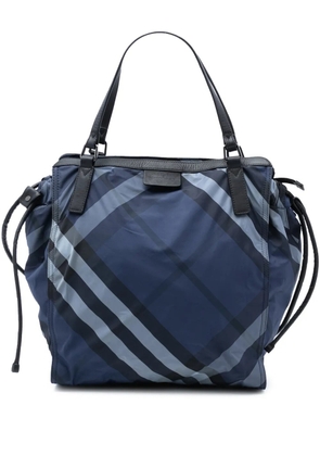 Burberry Pre-Owned 2000-2017 Supernova Check Nylon Buckleigh tote bag - Blue