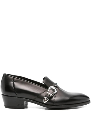 Lidfort buckle-embellished leather loafers - Black