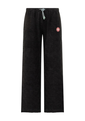Casablanca textured-panel towelling trousers - Black