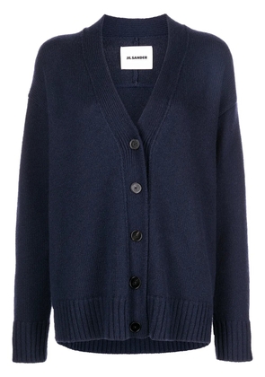 Jil Sander V-neck knitted cardigan - Blue