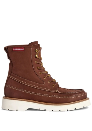 DSQUARED2 raised-seam leather boots - Brown