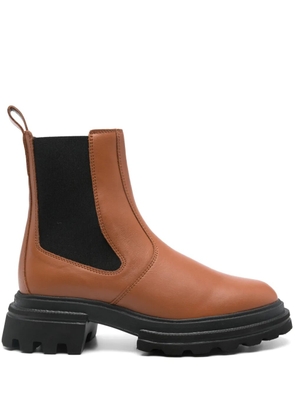 Hogan leather Chelsea boots - Brown