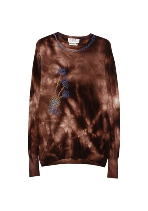 A.N.G.E.L.O. Vintage Upcycling tie-dye embroidered sweater - Brown