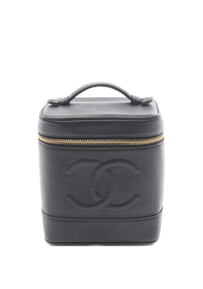 CHANEL Pre-Owned 2002-2003 coco mark top-handle vanity bag - Black