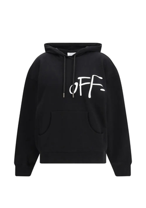 Off-White logo-detail hoodie - Black