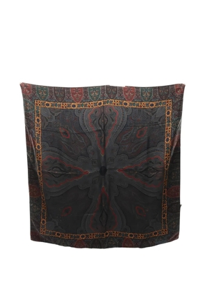 CHANEL Pre-Owned 1986-1988 paisley-print silk scarf - Blue