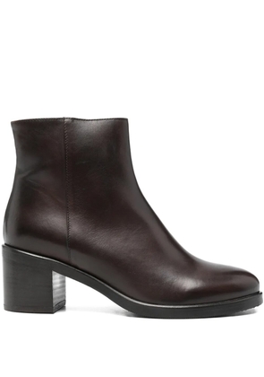 paola parisi 60mm zip-up ankle boots - Brown
