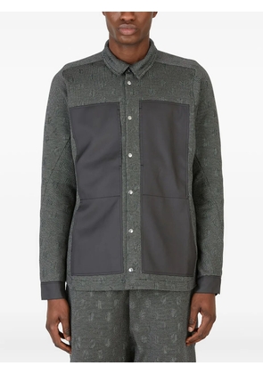 BYBORRE textured panelled shirt - Grey