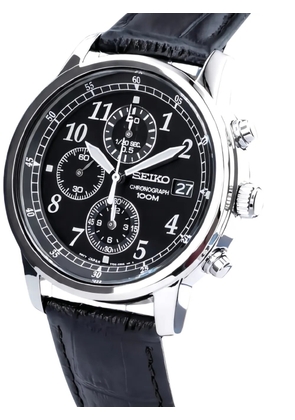 SEIKO PREOWNED Steel Chronograph 41mm watch - Black