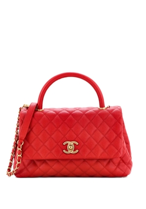CHANEL Pre-Owned Coco Top Handle Bag Quilted Caviar Small crossbody bag - Red