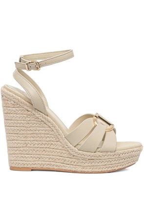 TWINSET 110mm ankle-strap wedge pumps - Neutrals