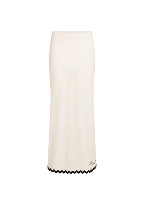 Karl Lagerfeld signature scallop skirt - Neutrals