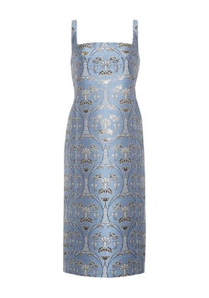 Cara Cara Carlie floral-patterned square-neck dress - Blue