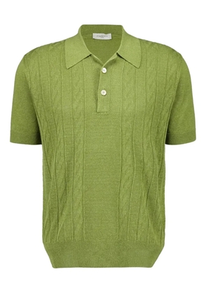 Piacenza Cashmere cable-knit polo shirt - Green