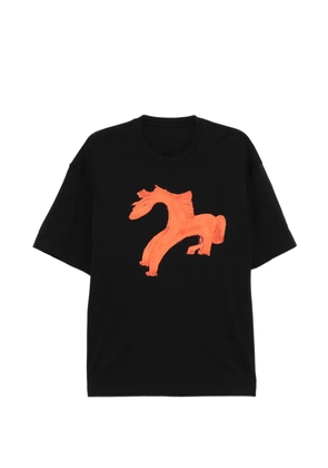 JNBY illustrated cotton T-shirt - Black