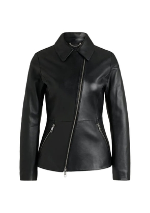 BOSS zip leather jacket - Black