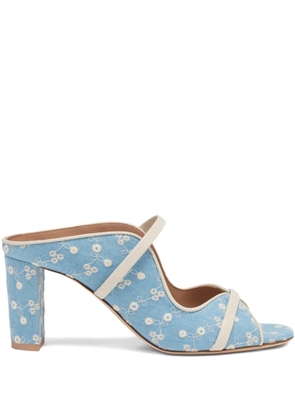 Malone Souliers Norah floral-printed heeled sandals - Blue