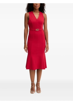 TWINSET belted V-neck dress - Red