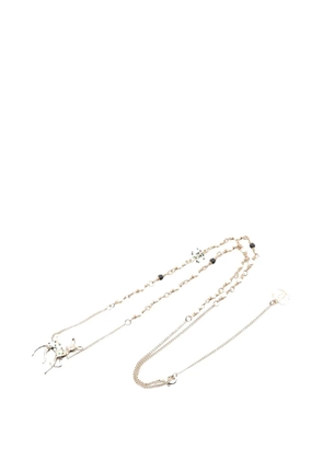 CHANEL Pre-Owned 2025 CC Gold Plated Rhinestone Deer Pendant Necklace costume necklace