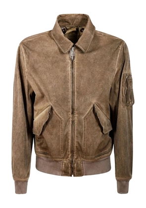 Ten C zip-up bomber jacket - Brown