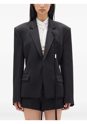 Ann Demeulemeester Susa floral-appliqué fitted jacket - Black