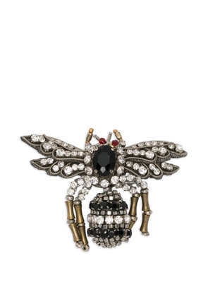 Nº21 insect-motif embellished brooch - Silver