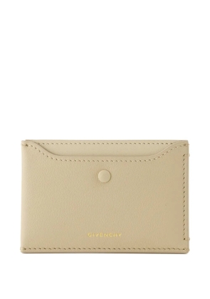 Givenchy Day embossed-logo leather card holder - Neutrals