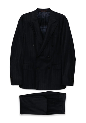 Canali pinstripe double-breasted suit - Blue