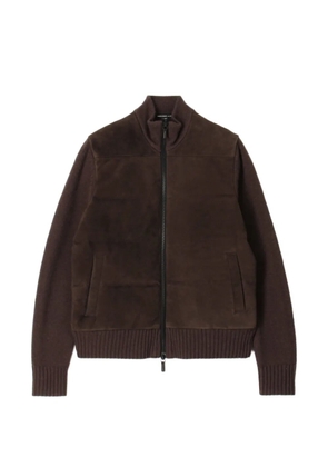 James Perse suede zip-up jacket - Brown