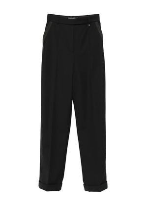 NISSA satin-trim trousers - Black