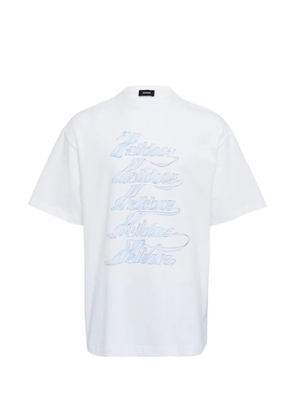 We11done logo-detail ribbon T-shirt - White