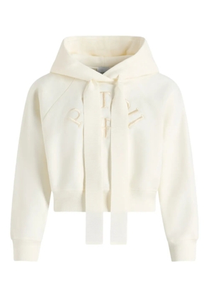 Patou logo-embroidered hoodie - Neutrals