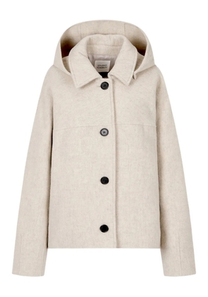 TOMBOY hooded button jacket - Neutrals