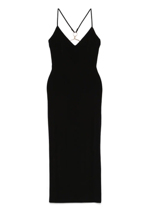 NISSA hardware-detailed midi dress - Black