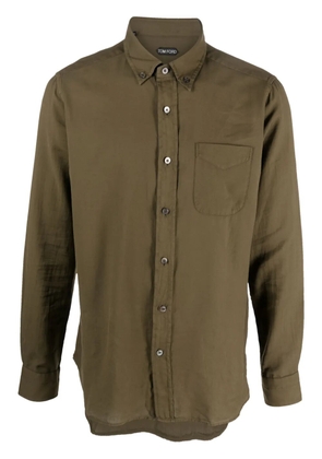 TOM FORD long-sleeve buttoned shirt - Green