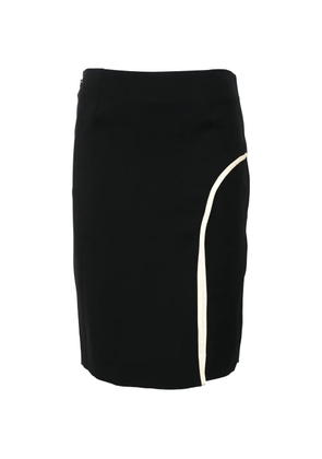 Lanvin Pre-Owned piped-trim mini skirt - Black