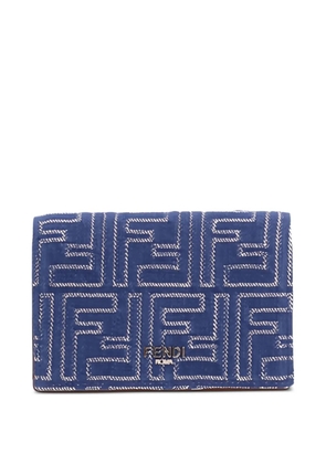 FENDI FF jacquard wallet - Blue
