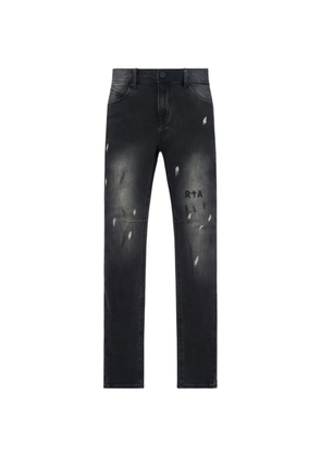 RTA Bryant paint-splatter logo jeans - Black