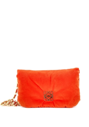 Loewe Pre-Owned Goya Chain Puffer Bag Leather Mini shoulder bag - Orange