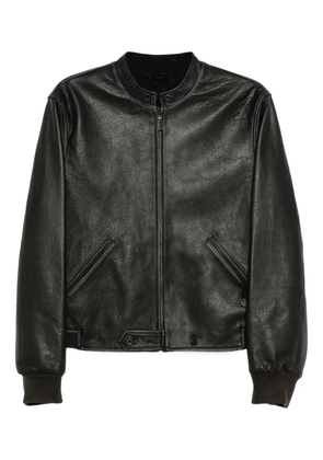 TEAM WANG design ACCEPTANCE leather jacket - Black