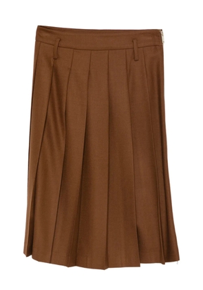 Semicouture Pleated Estella skirt - Brown